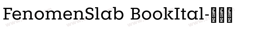 FenomenSlab BookItal字体转换
